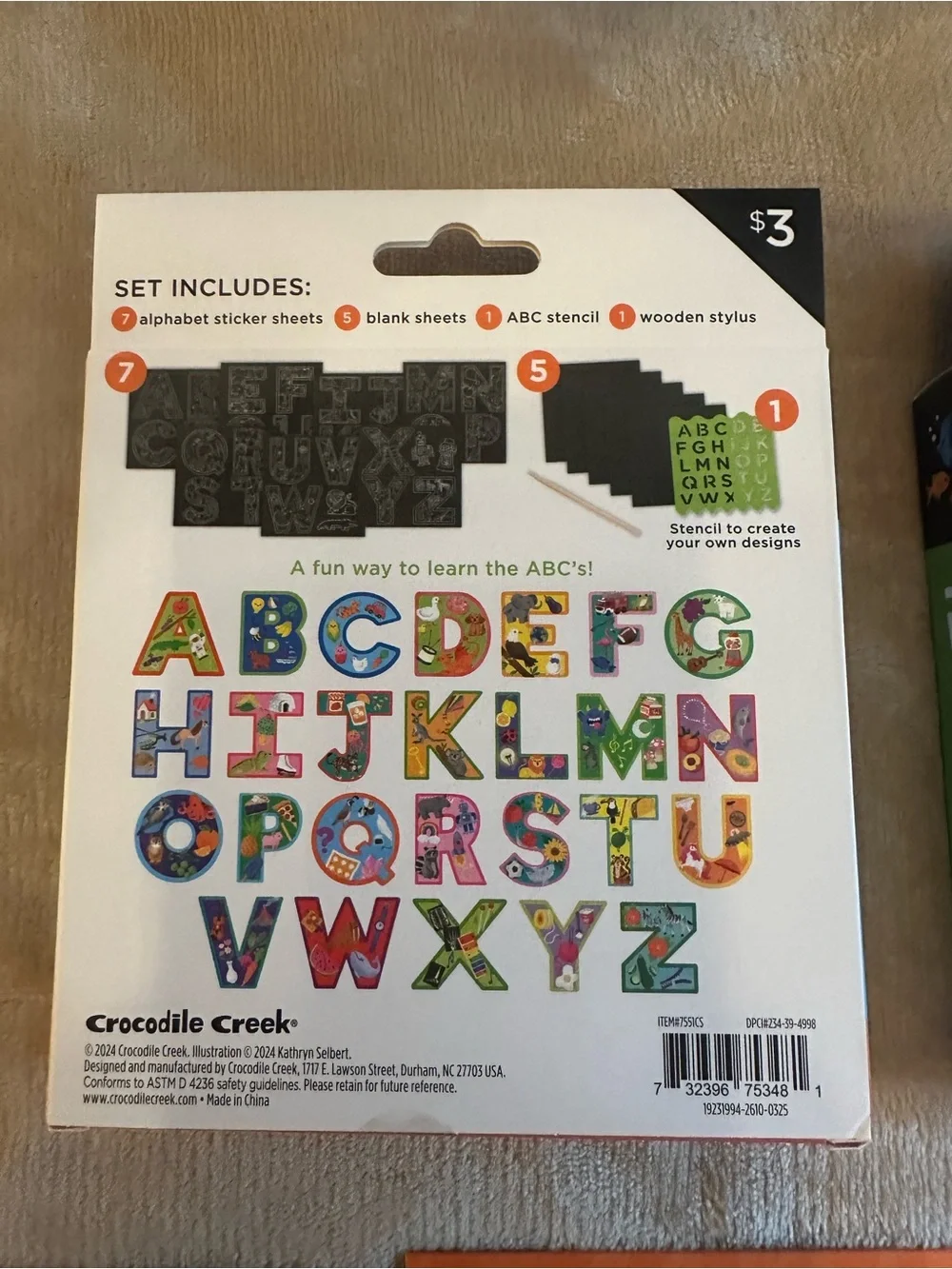 ABC & 123 Scratch Art Stickers - Assorted Blue & Green
